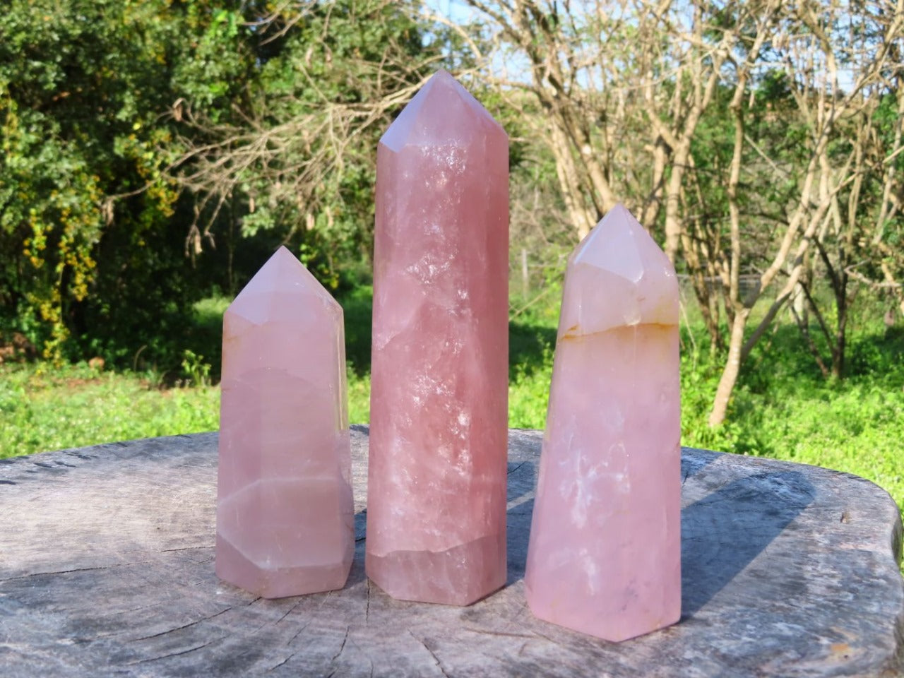 Polished Natural Rose Quartz Tower