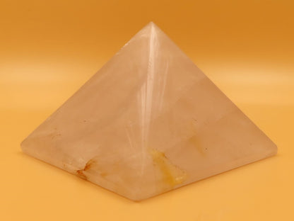 Polished Natural Rose Quartz Crystal Pyramid L