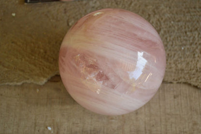 Polished Natural Rose Quartz Spheres