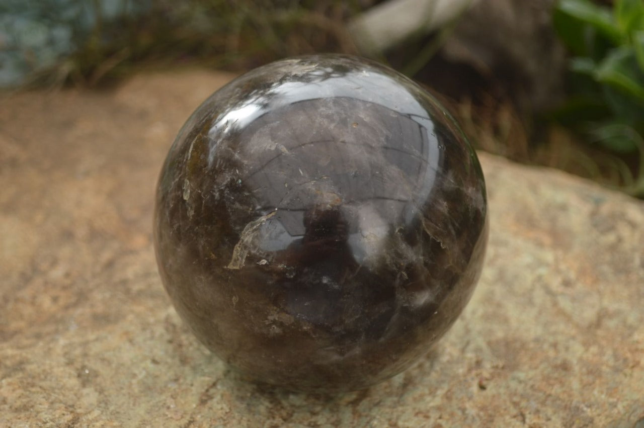 Polished natural Smokey Quartz Sphere Large