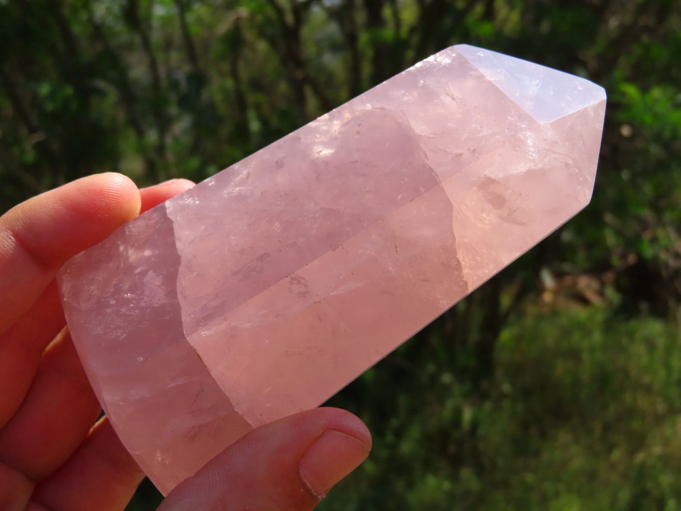 Polished Natural Rose Quartz Tower