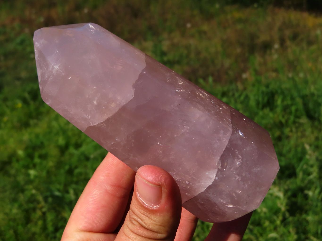 Polished Natural Rose Quartz Tower