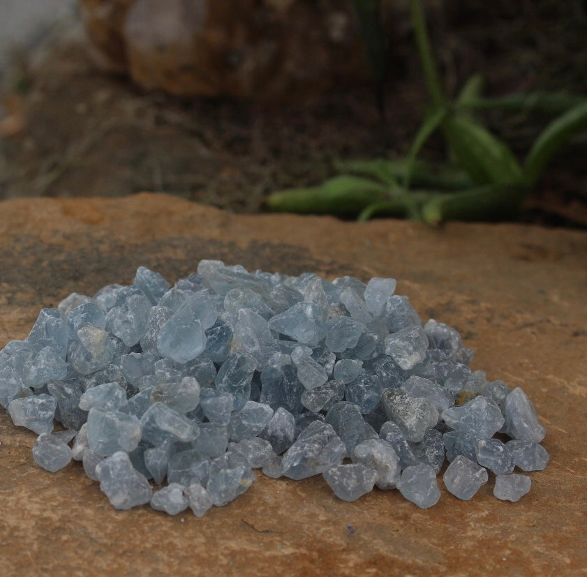 Raw Blue Celestite Chips