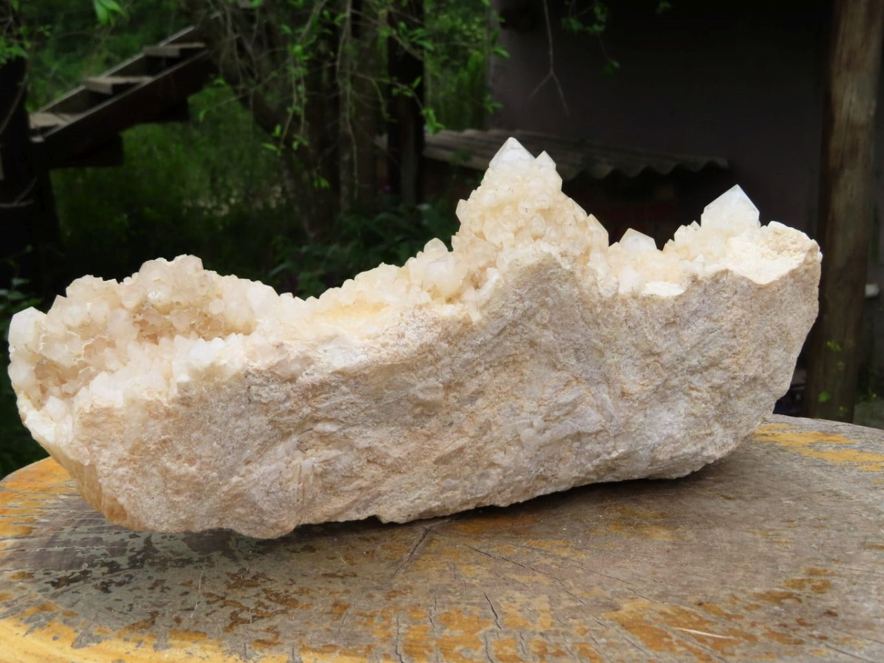 Raw Snow Phantom Quartz Cluster XL