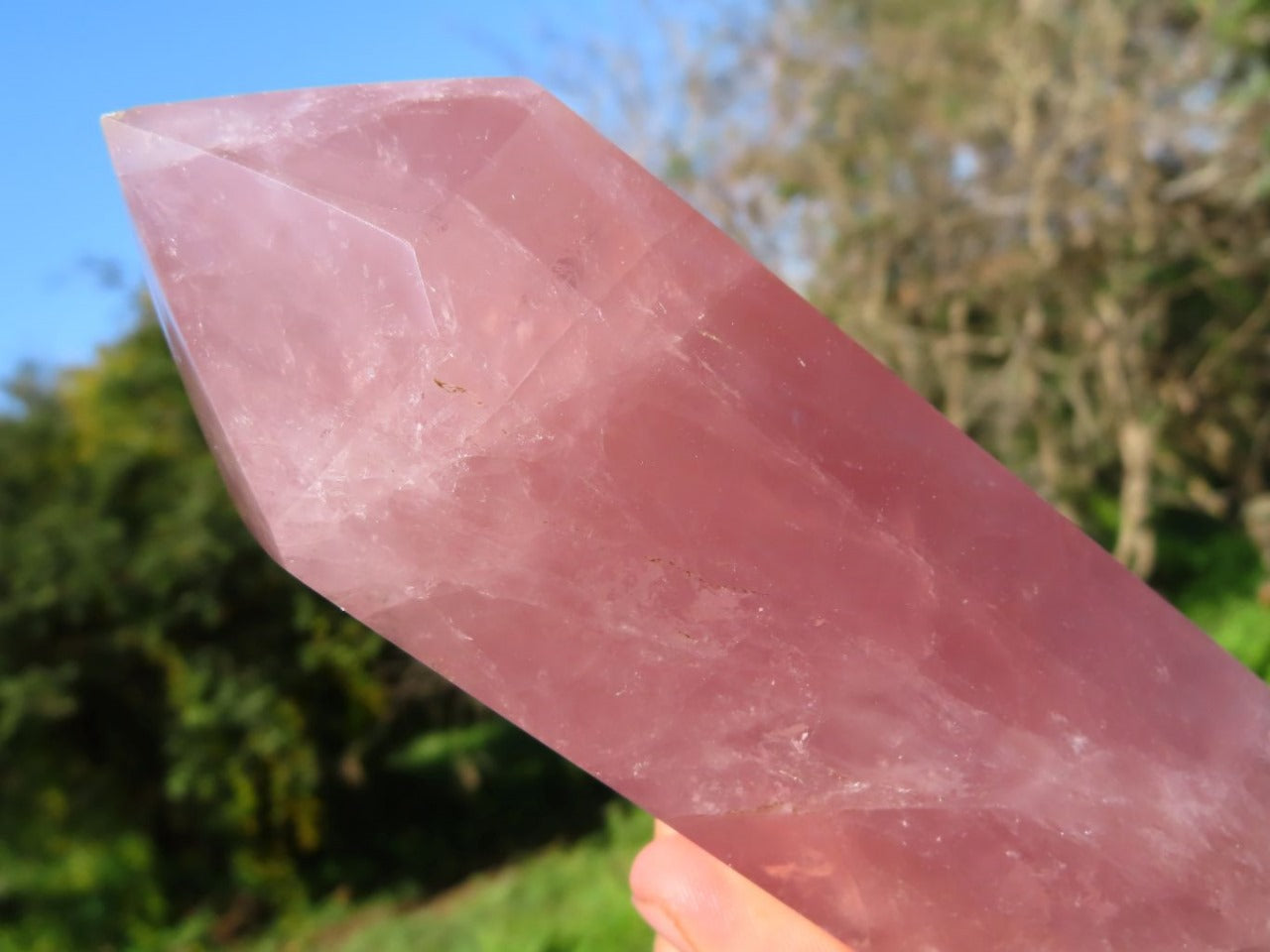 Polished Natural Rose Quartz Tower