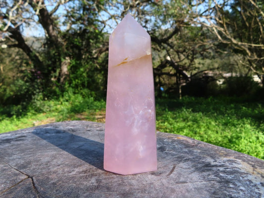 Polished Natural Rose Quartz Tower