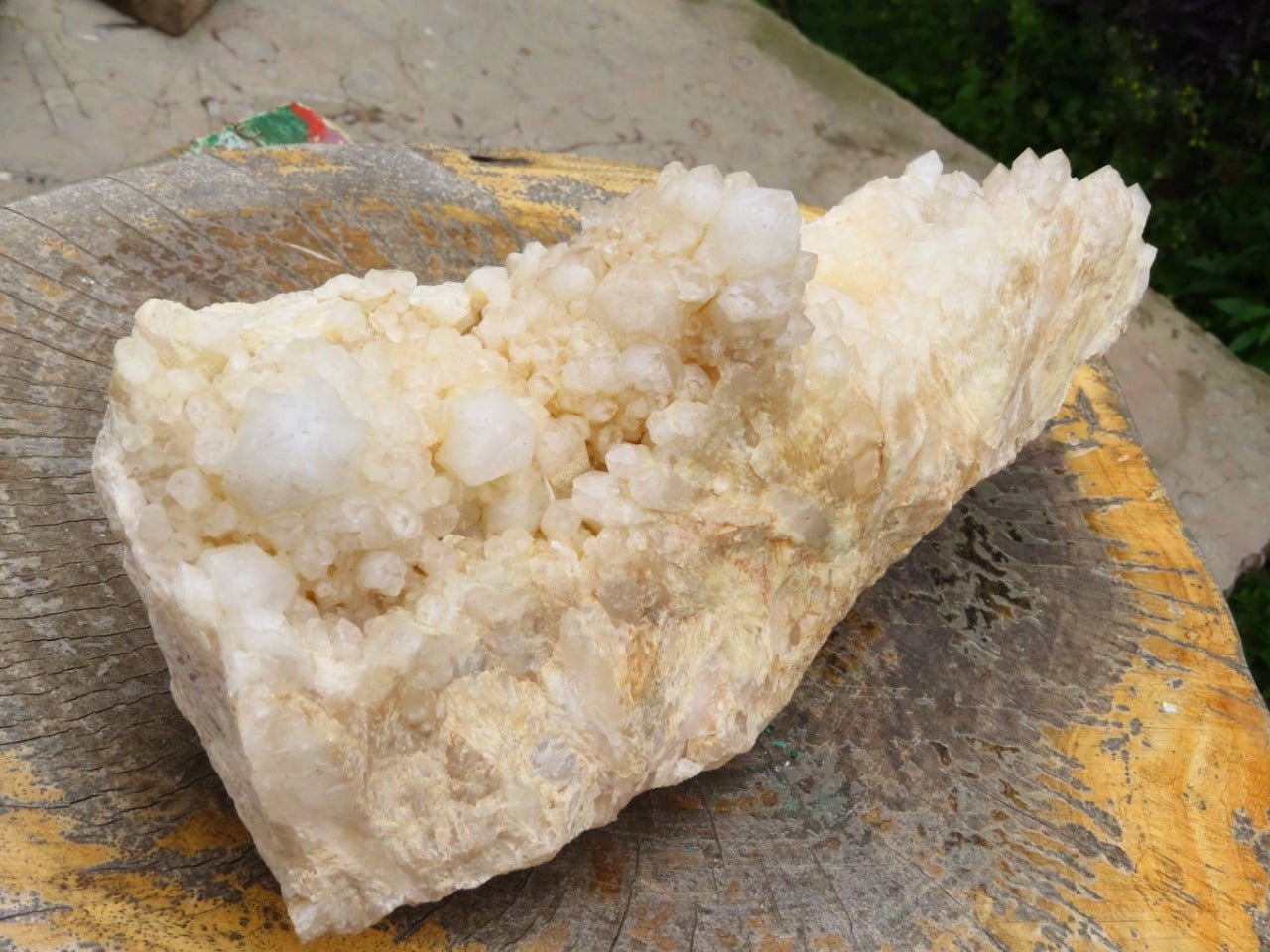 Raw Snow Phantom Quartz Cluster XL