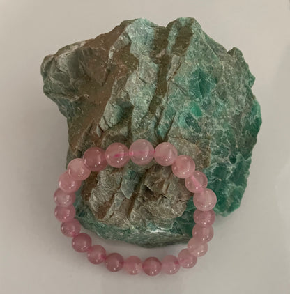 Rose Quartz  Beaded Bracelet