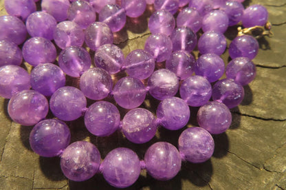 AA+ Natural Amethyst Beads Necklace