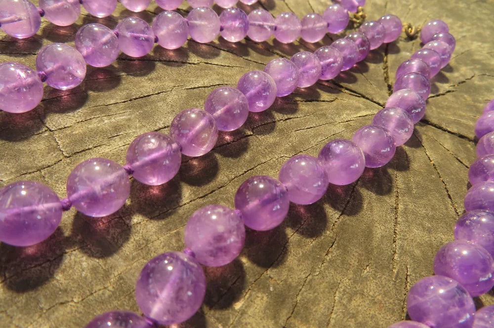 AA+ Natural Amethyst Beads Necklace