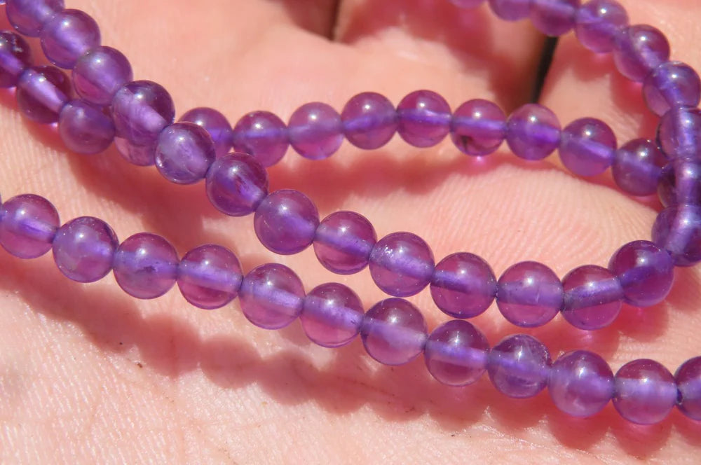 AAA+ Natural Amethyst Beads Necklace