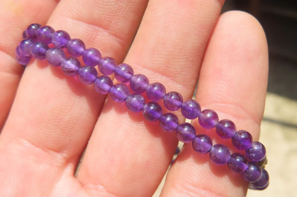 AAA+ Natural Amethyst Beads Necklace