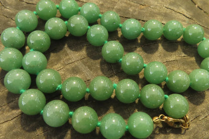 Natural Green Aventurine Quartz Beaded Necklace