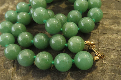 Natural Green Aventurine Quartz Beaded Necklace