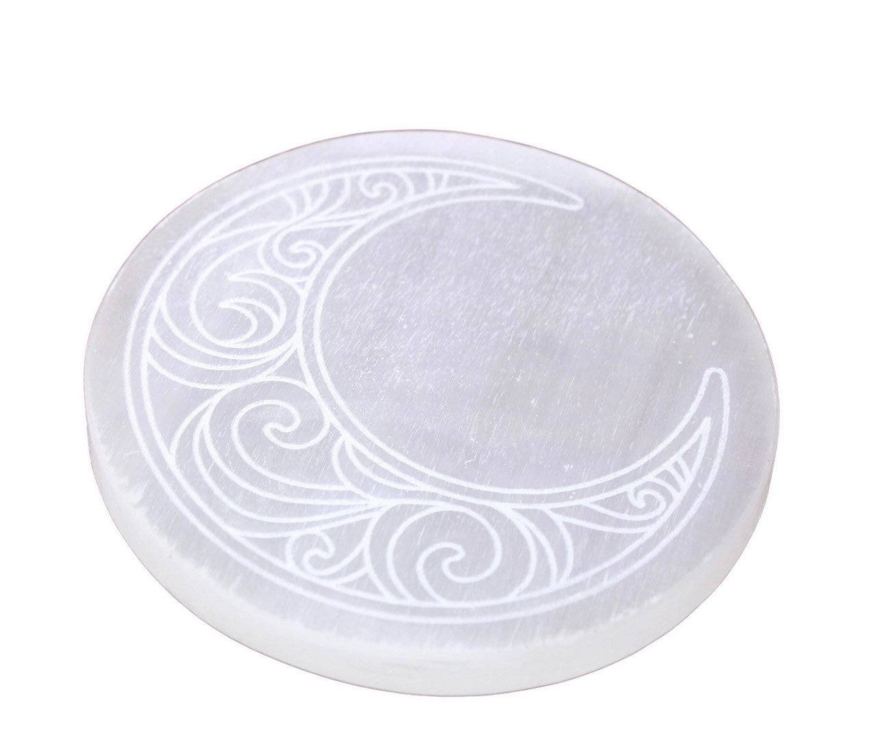 Selenite Charging Plate -crescent moon