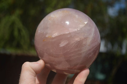 Polished Natural Rose quartz Spheres