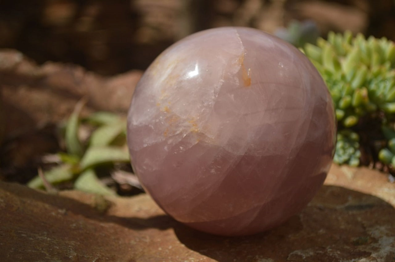 Polished Natural Rose Quartz Spheres