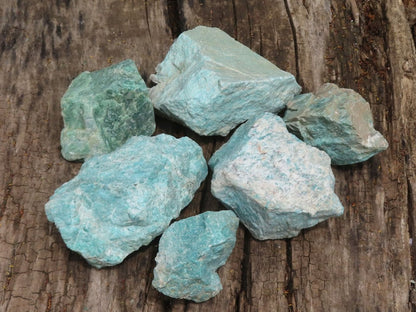 Raw Selected Amazonite Cobbed Specimens