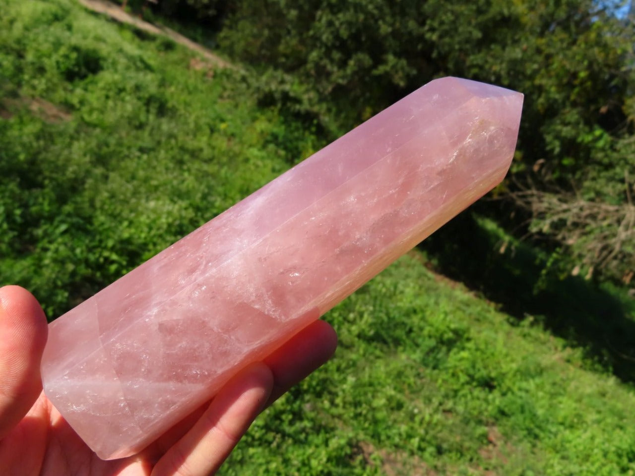 Polished Natural Rose Quartz Tower