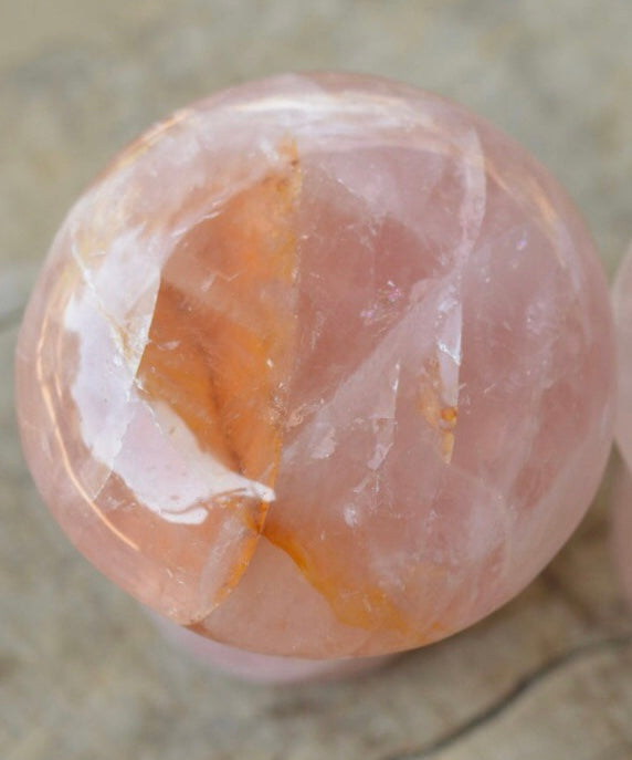 Girasol Rose Quartz Spheres