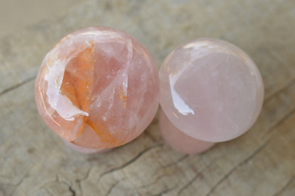 Girasol Rose Quartz Spheres