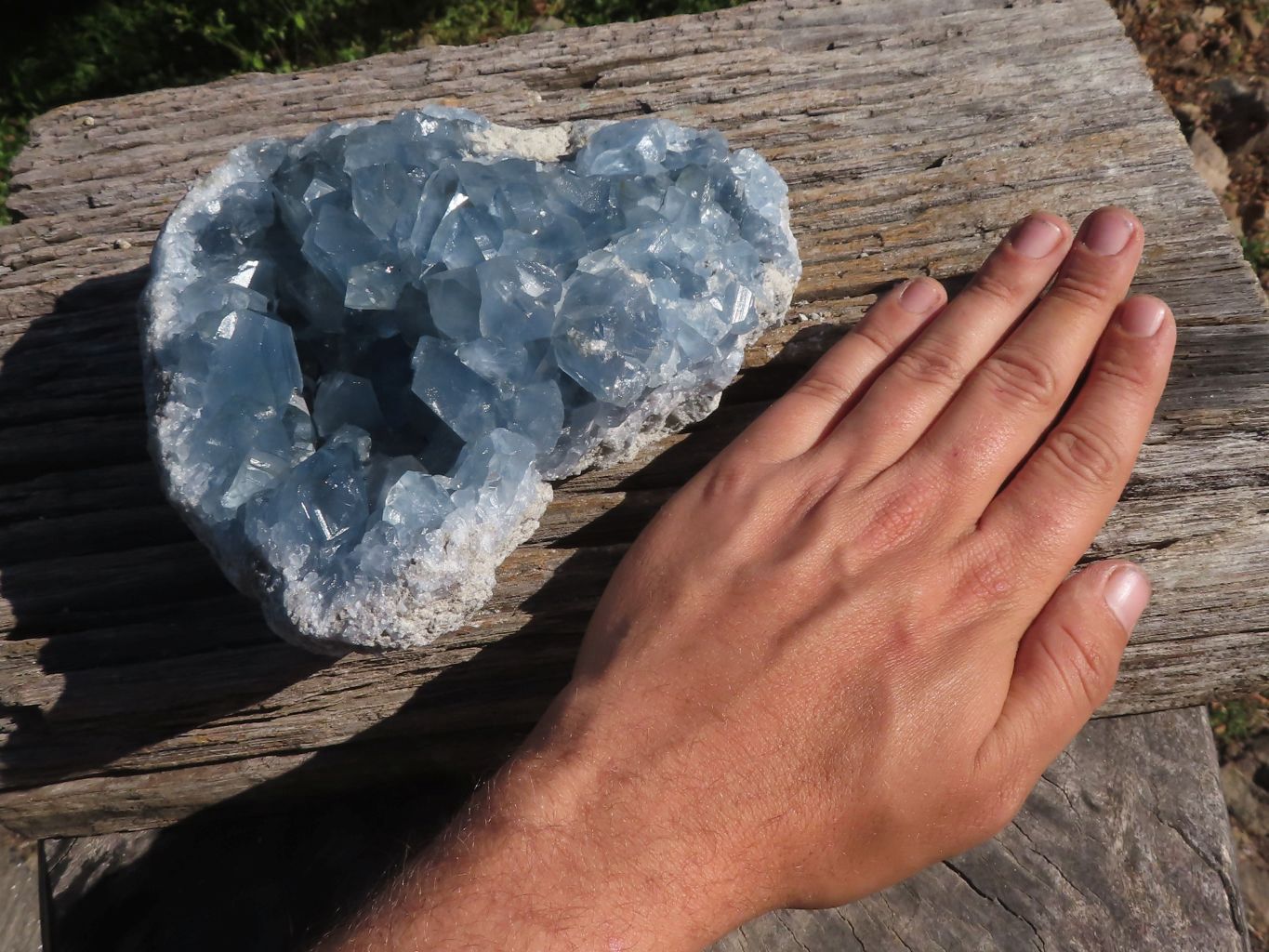 Raw Gorgeous Blue Celestite Geode XL