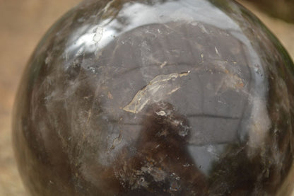 Polished natural Smokey Quartz Sphere Large